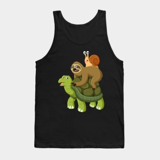 Turtle Sloth Snail Tank Top